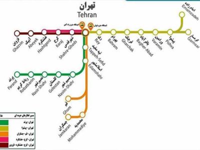 نقشه مترو ورامین راه اهن رامین